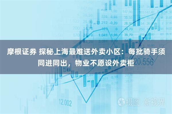 摩根证券 探秘上海最难送外卖小区：每批骑手须同进同出，物业不愿设外卖柜